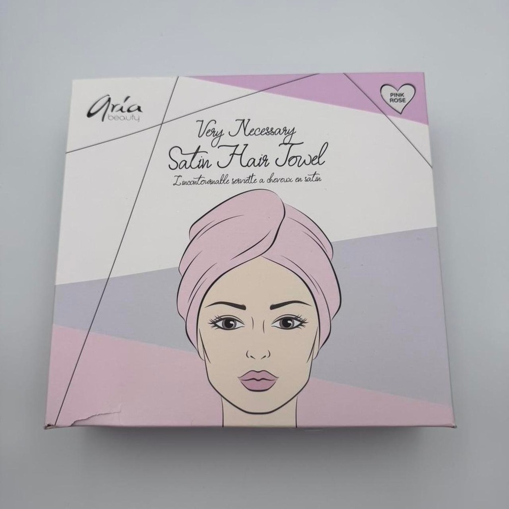 Aria Beauty Very Necessary Satin Hair Towel Hair Towel New in Box